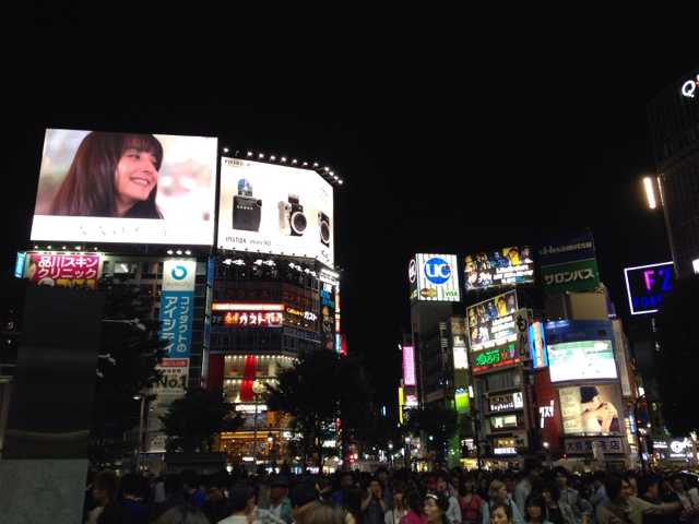 渋谷駅前の液晶ビジョン