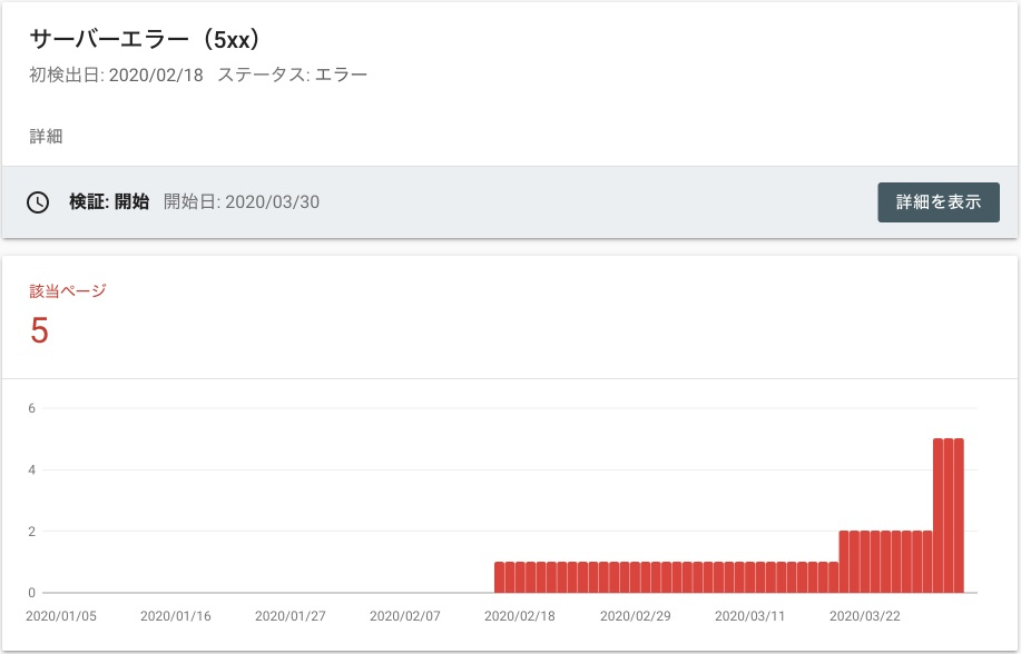 search console サーバーエラー(5xx)を解決