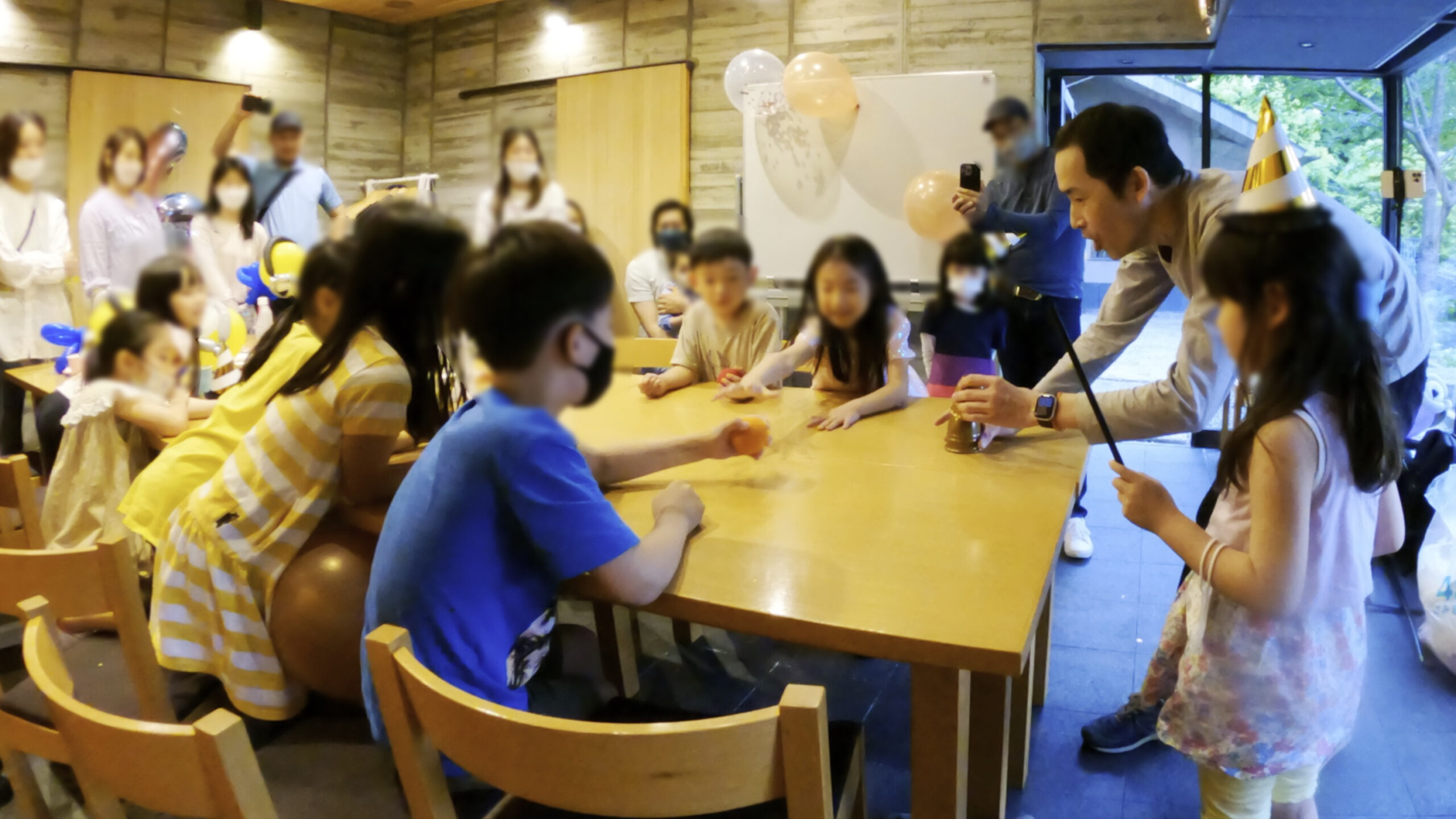 6歳の娘の誕生会にマジシャン出張 向山庭園, 練馬区